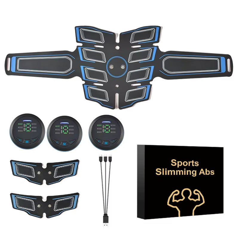 EMS Abdominal Muscle Stimulator Trainer Electric Tens Puslse Massage Therapy Pain Relief Digital Meridian Full Body Massager