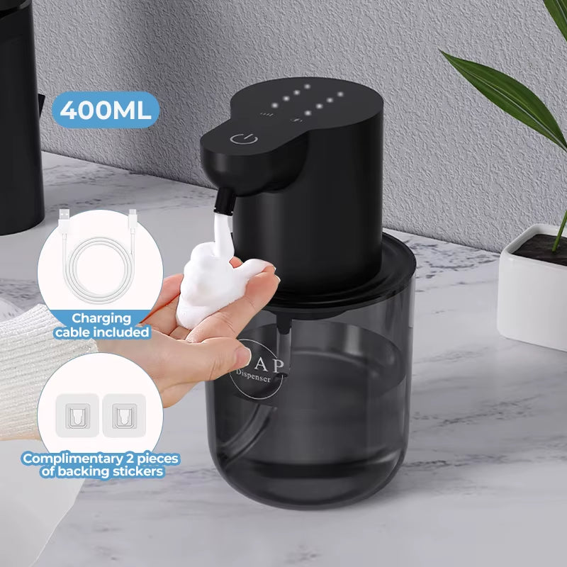 New Wall Mounted Automatic Soap Dispenser Foam Smart Hand Washing Machine 500Ml Liquid Rechargeable Bathroom Induction Sensor