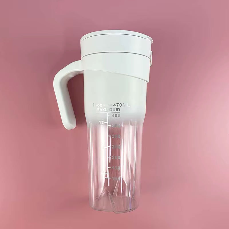 Portable Blender Cup Bottle USB Rechargeable Blades Fruit Mixer Mini Hand Juicer Blender Smoothie with Straw