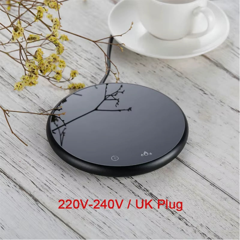 Mini Smart Coaster Cup Warmer Electric Heater Coffee Mug Water Bottle Warmer for Home Office with Timer 2 Temperatures Settings
