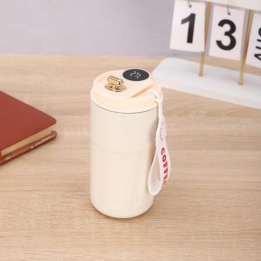 Smart Digital Thermal Bottle Portable Coffee Mug Stainless Steel Water Bottle In-Car Insulated Cup Keep Cold Vacuum Flasks 450Ml
