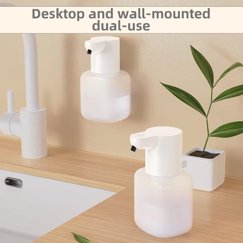 500ML Wall-Mounted or Tabletop IPX5 Waterproof 4-Gears Adjustable Foam/Gels Electric Intelligent Automatic Sense Soap Dispenser