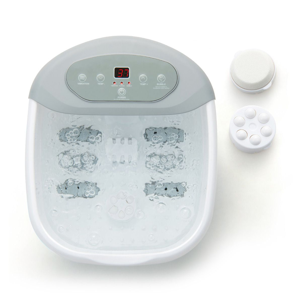 Foot Spa Massager with Removable Pedicure Stone