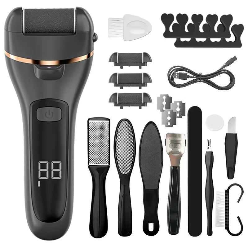 Usb-Powered Electric Foot Grinder Kit Portable Rechargeable Pedicure Tools Home Foot Care Device