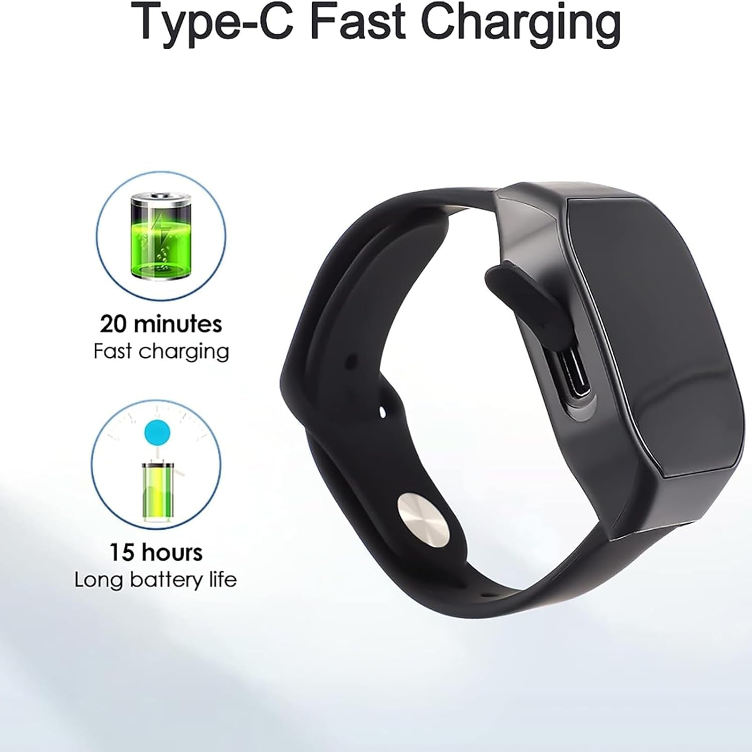 Sleep Aid Wristband Device, Portable Microcurrent Sleep Technology Aid Machine with Microcurrent Low- Frequency Pulse and 3 Gear Adjustable Modes and Compact, for Stress Relief