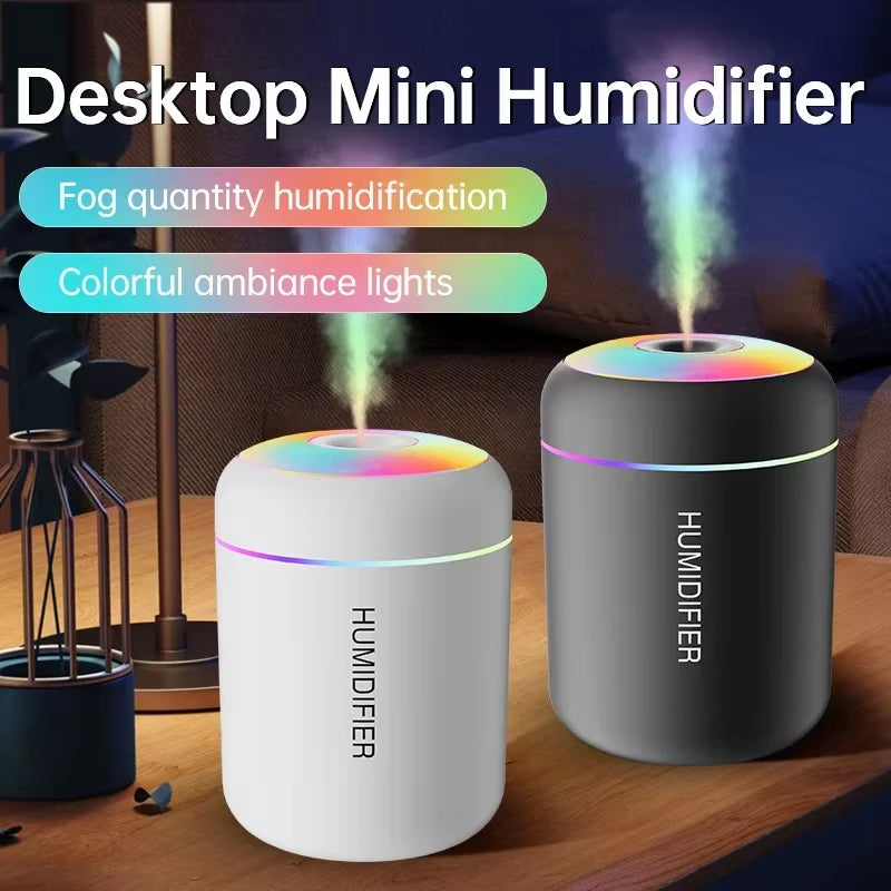 Car Mini Air Humidifier 180ML USB Electric Aroma Diffuser Essential Oil Purifier Aromatherapy Mist Maker Lights for Home Bedroom