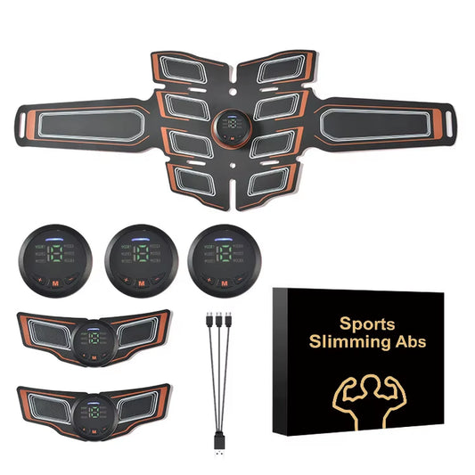 EMS Abdominal Muscle Stimulator Trainer Electric Tens Puslse Massage Therapy Pain Relief Digital Meridian Full Body Massager