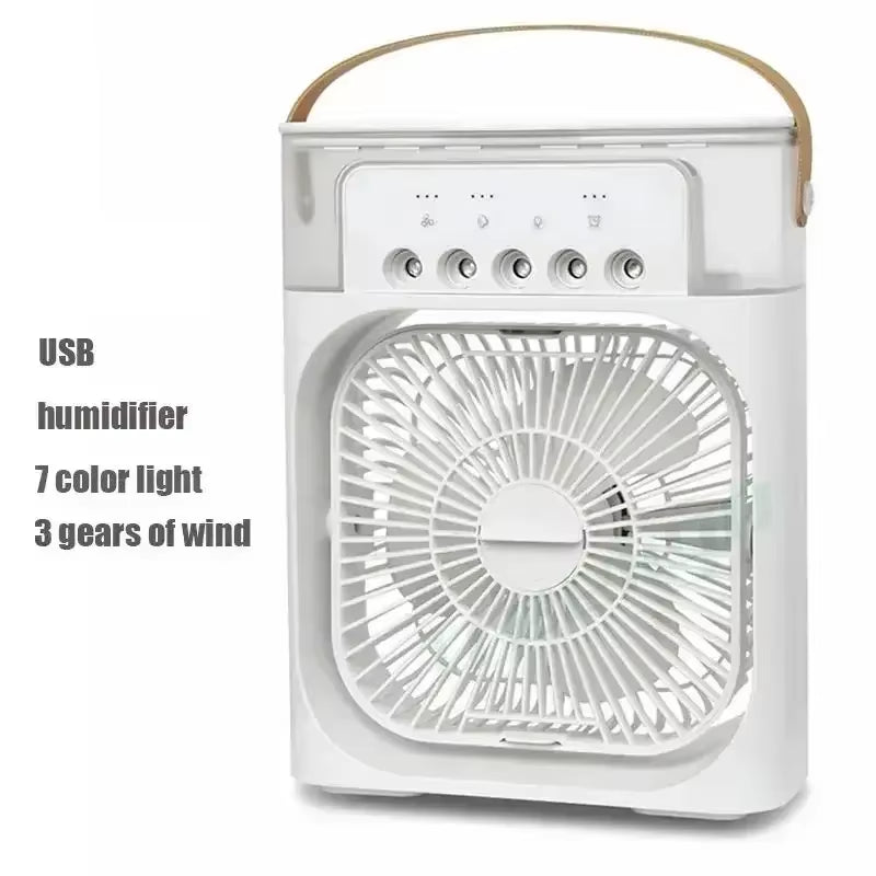 3 in 1 Fan Air Conditioner Household Mini Air Cooler LED Night Light Portable Humidifier Adjustment Fan Office Home Fan Amagi