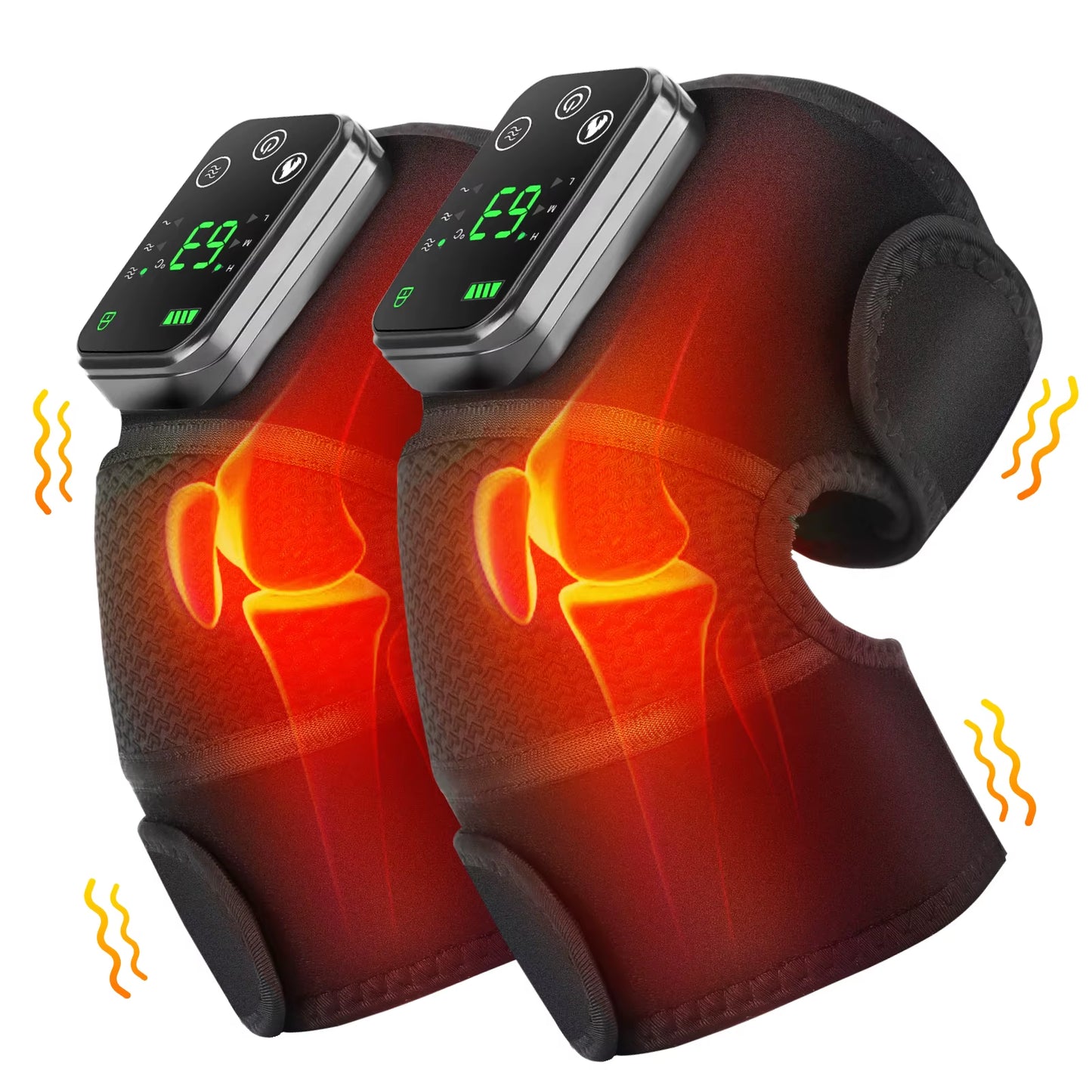 Heated Knee Massager Electric Leg Joint Heating Vibration Massage Therapy Elbow Brace Arthritis Pain Physiotherapy Knee Support