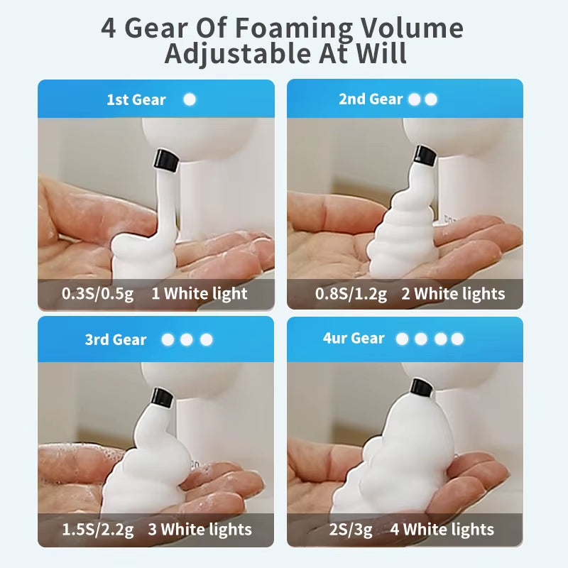 New Wall Mounted Automatic Soap Dispenser Foam Smart Hand Washing Machine 500Ml Liquid Rechargeable Bathroom Induction Sensor