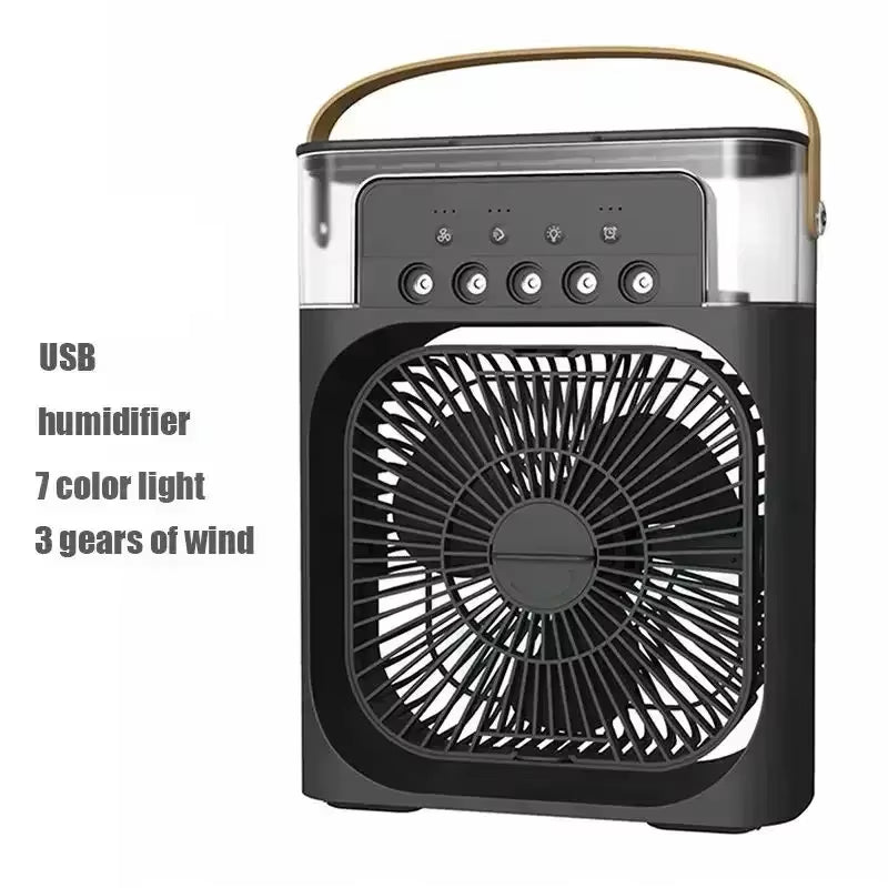 3 in 1 Fan Air Conditioner Household Mini Air Cooler LED Night Light Portable Humidifier Adjustment Fan Office Home Fan Amagi