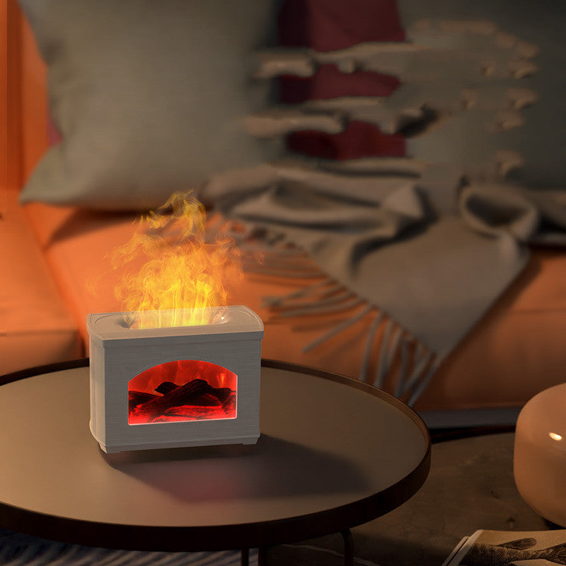 Simulated Flame Light Effect Humidifier for Home Use
