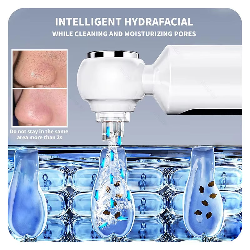2025 New Blackhead Remover Pore Vacuum with Hot Compress Electric Facial Hydrating Cleaner Pimple Extractor Face Beauty Device