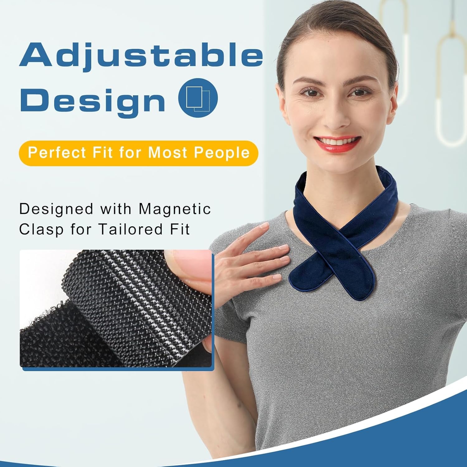Electric Neck Heat Pad Cordless Rechargeable Neck Warmer for Neck Pain Relief with Washable Cover