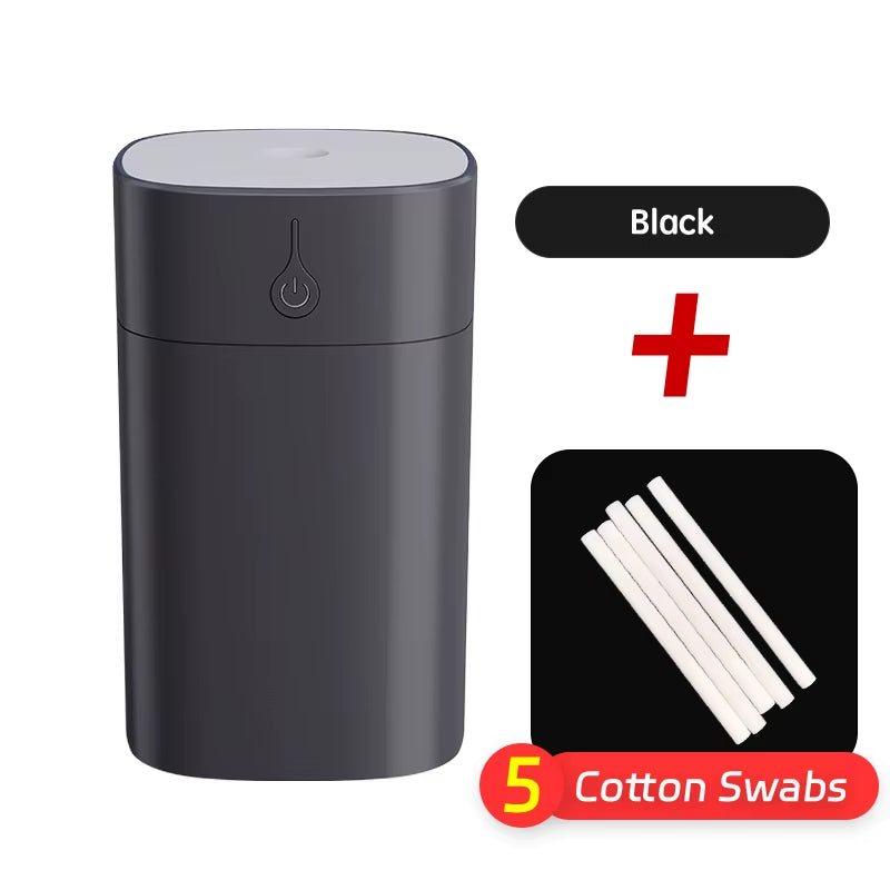 USB Mini Air Humidifier 400Ml Aroma Essential Oil Diffuser for Home Car Ultrasonic Mute Mist Maker Diffuser with LED Color Lamp