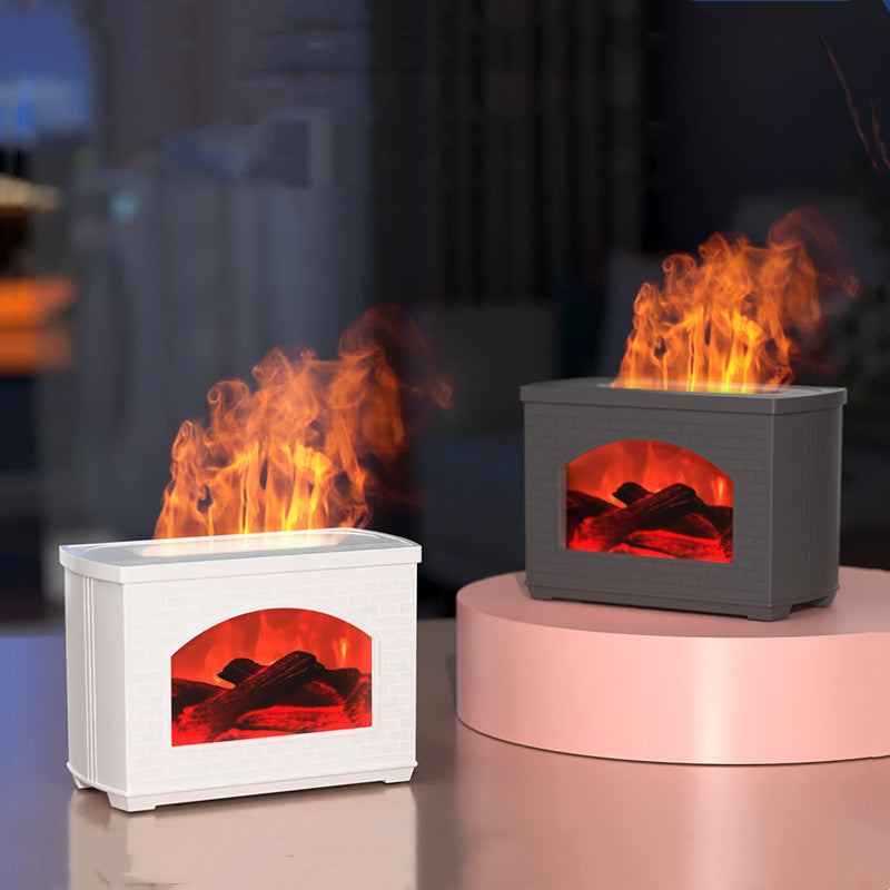 Simulated Flame Light Effect Humidifier for Home Use