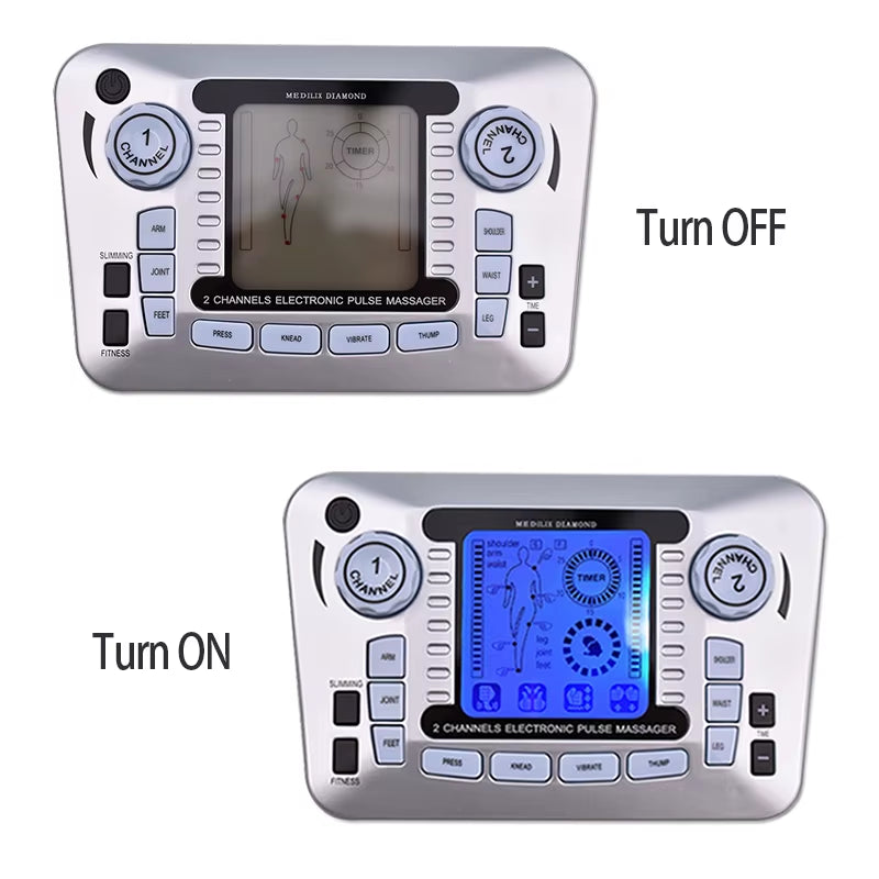 Electrical Muscle Stimulator Relax Muscle Massage Machine Pulse Tens Acupuncture Therapy Massager Slimming Fat Burner 10/30 Pads