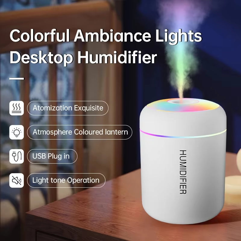 Car Mini Air Humidifier 180ML USB Electric Aroma Diffuser Essential Oil Purifier Aromatherapy Mist Maker Lights for Home Bedroom