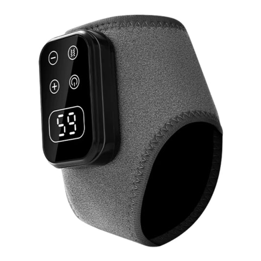 Heated Ankle Massager Type-C Charging Vibration Leg Massage Machine Lightweight Ankle Protector for Home Office Relieves Fatigue