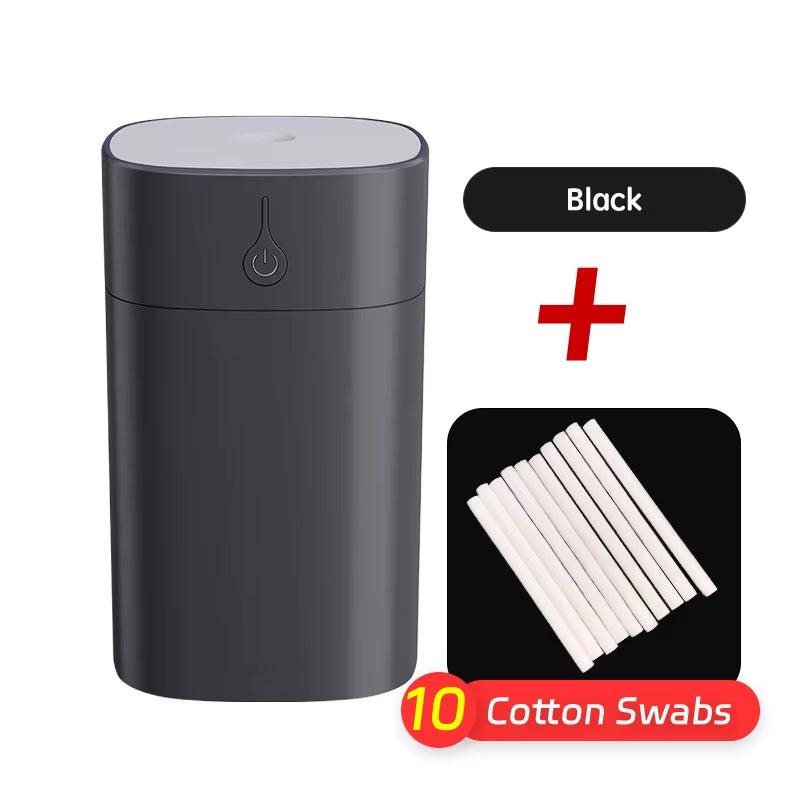 USB Mini Air Humidifier 400Ml Aroma Essential Oil Diffuser for Home Car Ultrasonic Mute Mist Maker Diffuser with LED Color Lamp
