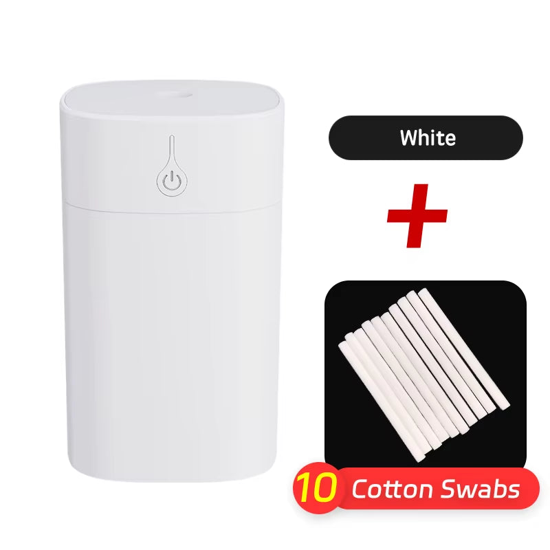 USB Mini Air Humidifier 400Ml Aroma Essential Oil Diffuser for Home Car Ultrasonic Mute Mist Maker Diffuser with LED Color Lamp