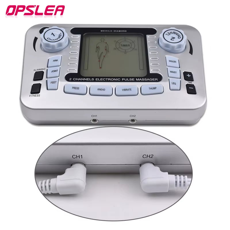 Electrical Muscle Stimulator Relax Muscle Massage Machine Pulse Tens Acupuncture Therapy Massager Slimming Fat Burner 10/30 Pads