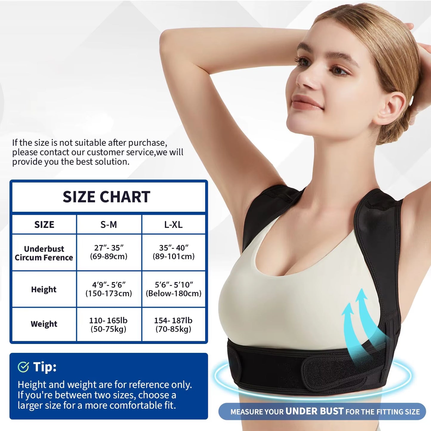 Posture Corrector for Back Support Adjustable Shoulder Posture Brace for Men and Women