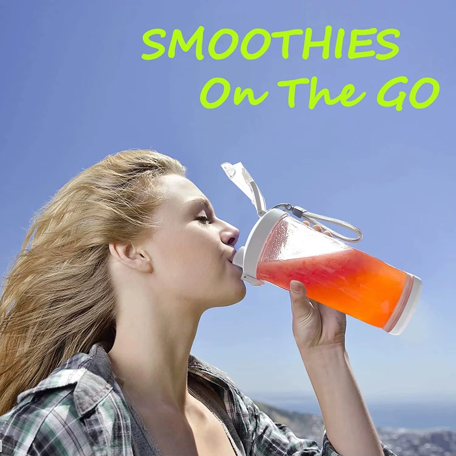 New Portable Blender 600ML Electric Juicer Fruit Mixers 4000Mah USB Rechargeable Smoothie Mini Blender Personal Juicer Colorf