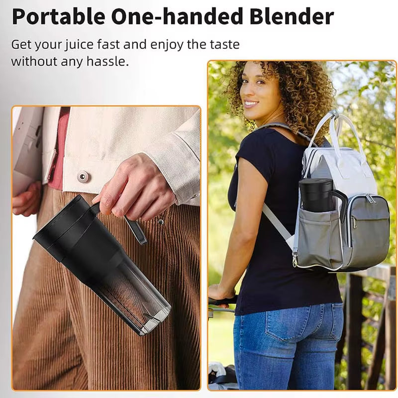 Portable Blender Cup Bottle USB Rechargeable Blades Fruit Mixer Mini Hand Juicer Blender Smoothie with Straw