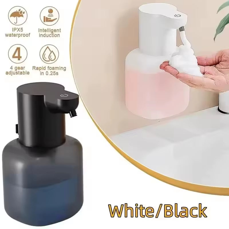 500ML Wall-Mounted or Tabletop IPX5 Waterproof 4-Gears Adjustable Foam/Gels Electric Intelligent Automatic Sense Soap Dispenser
