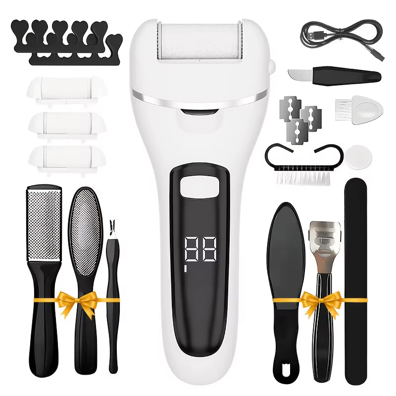 Usb-Powered Electric Foot Grinder Kit Portable Rechargeable Pedicure Tools Home Foot Care Device