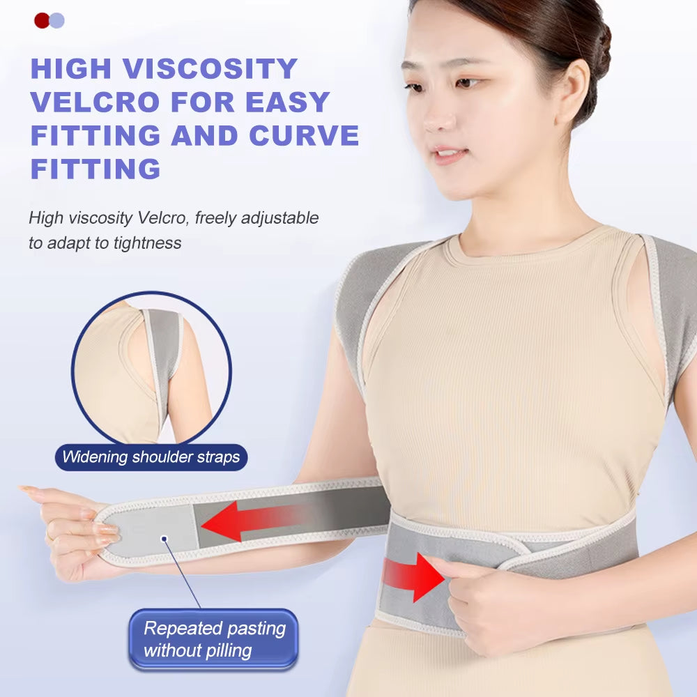 Professional Back Brace for Women and Men Posture Corrector Improve Posture Lumbar Support Shoulder Lower Upper Back Pain Relief
