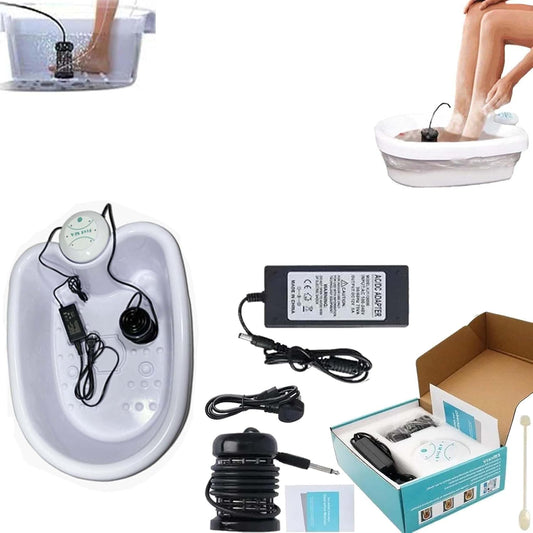 Ionic Foot Spa, 2.0 Ionic Foot Bath Machine at Home Detox and Cleanse, Hydrogen Balance Ion Detox Footbath Motorized Massage Rollers, Improve Sleep
