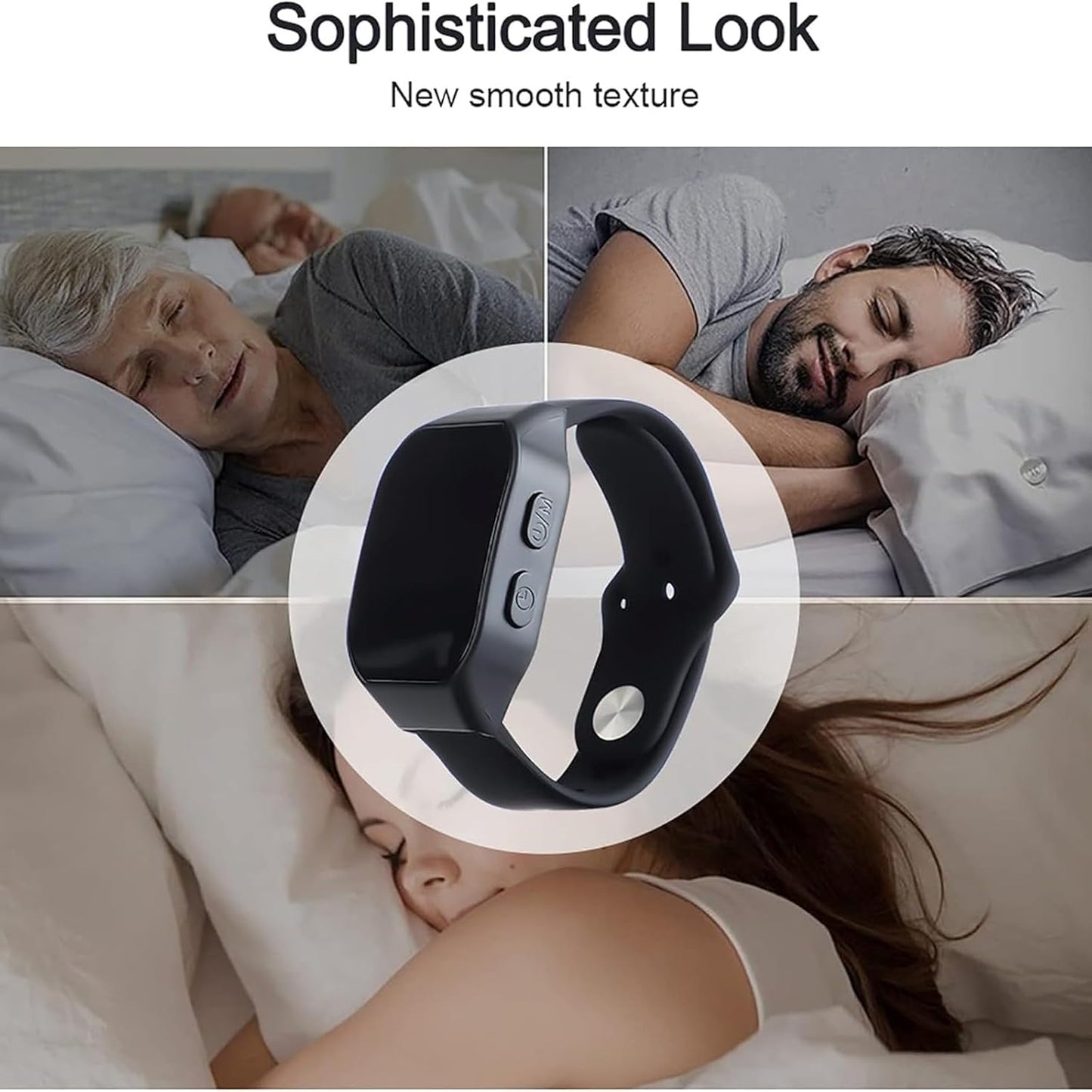 Sleep Aid Wristband Device, Portable Microcurrent Sleep Technology Aid Machine with Microcurrent Low- Frequency Pulse and 3 Gear Adjustable Modes and Compact, for Stress Relief