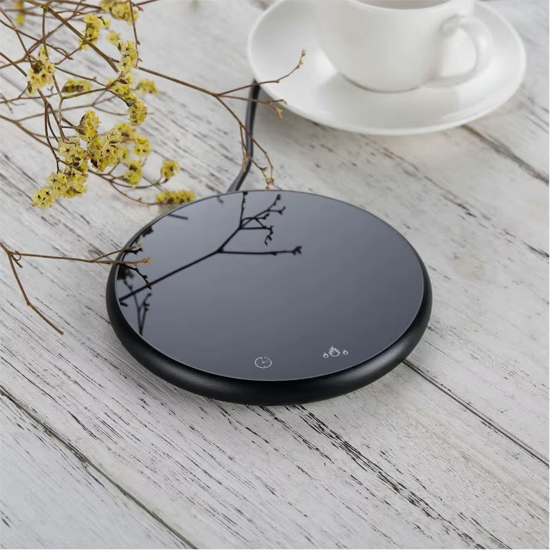 Mini Smart Coaster Cup Warmer Electric Heater Coffee Mug Water Bottle Warmer for Home Office with Timer 2 Temperatures Settings