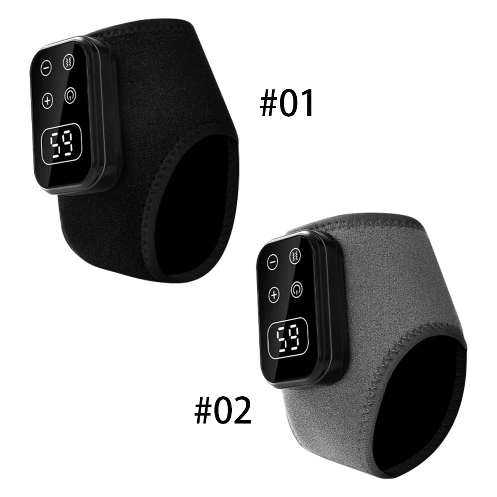 Heated Ankle Massager Type-C Charging Vibration Leg Massage Machine Lightweight Ankle Protector for Home Office Relieves Fatigue