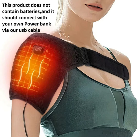1PCS Adjustable Electric Heating Shoulder Massager for Men and Women - Relaxation and Promote Circulation with Heated Pads
