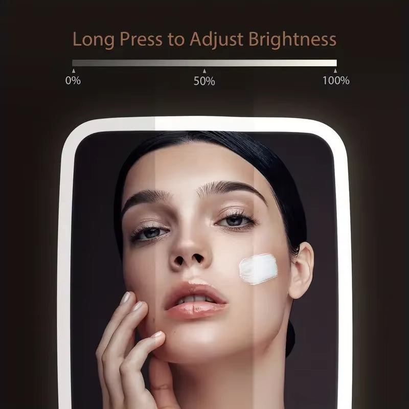 Foldable Makeup Mirror Rechargeable Portable Ladies' Dormitory Beauty Cosmetic Mirror with Lights Travel Touch Control Compact