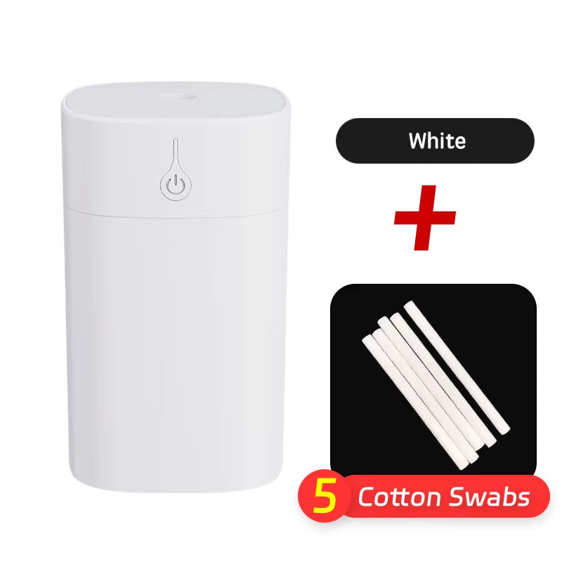 USB Mini Air Humidifier 400Ml Aroma Essential Oil Diffuser for Home Car Ultrasonic Mute Mist Maker Diffuser with LED Color Lamp