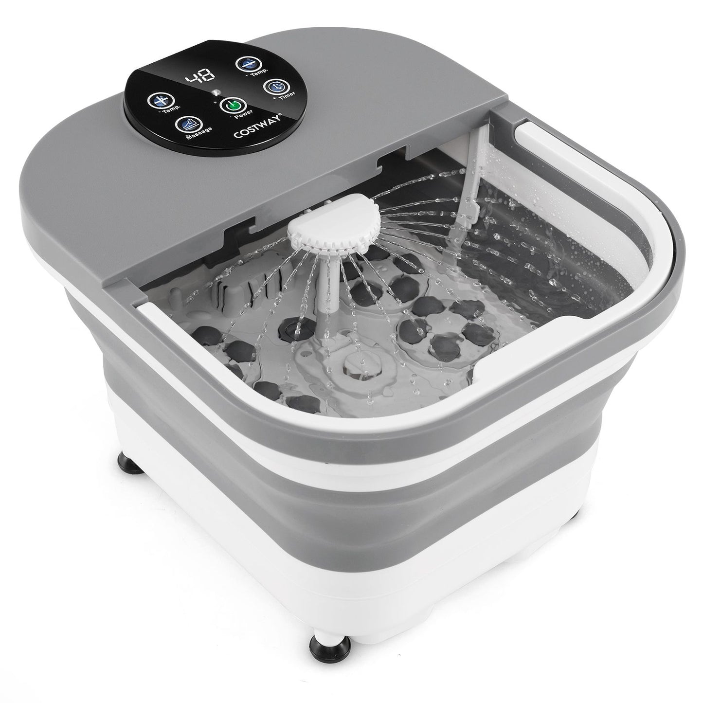 Collapsible Foot Spa Massager Bath Tub with Heat Shower and Timer