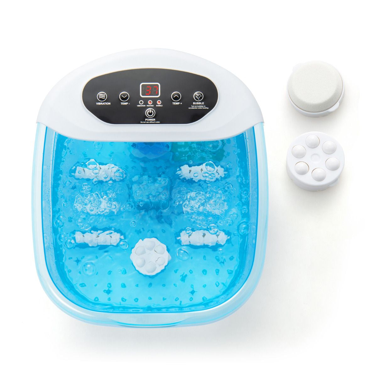 Foot Spa Massager with Removable Pedicure Stone
