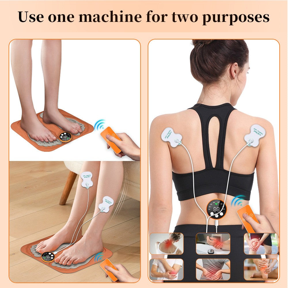 Rechargeable EMS Foot Circulation Massager Blood Booster Machine for Pain Relief