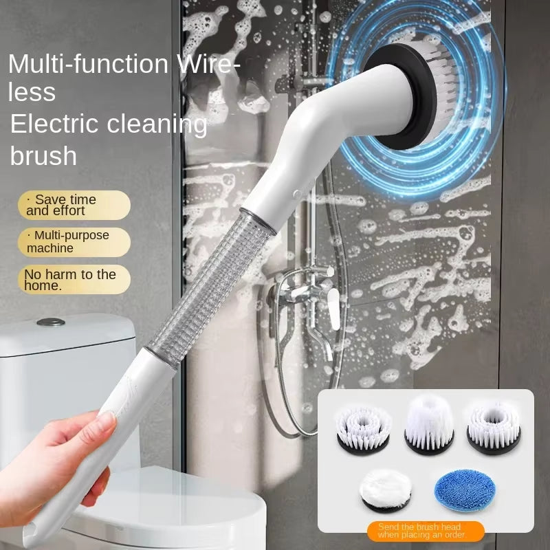 New Style Electric Cleaning Brush 5 in 1 Electric Multi-Functional Home USB Automatic Cleaning Brush for Kitchen & Bathroom