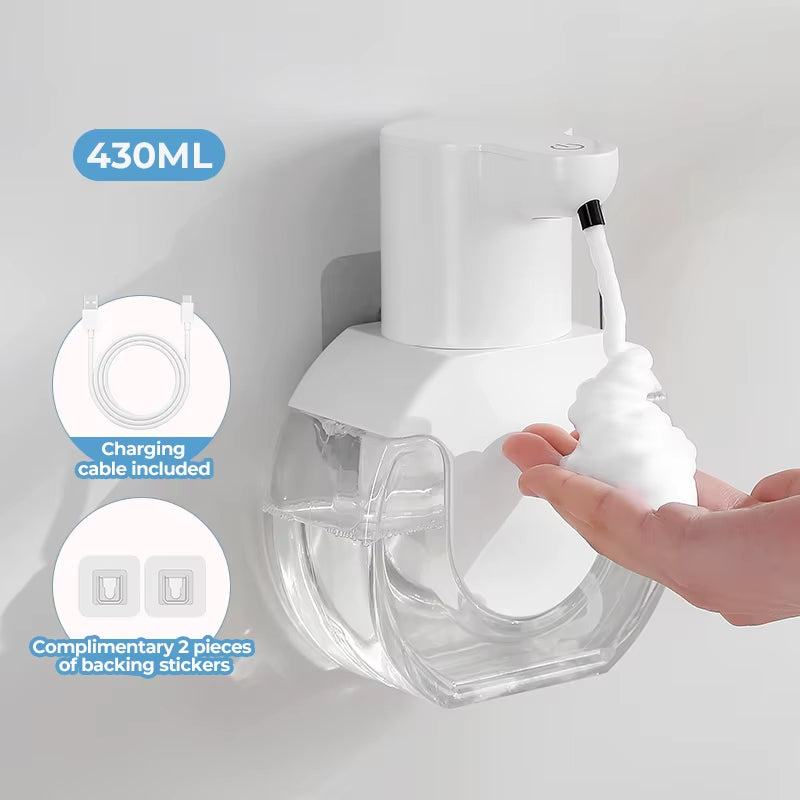 New Wall Mounted Automatic Soap Dispenser Foam Smart Hand Washing Machine 500Ml Liquid Rechargeable Bathroom Induction Sensor