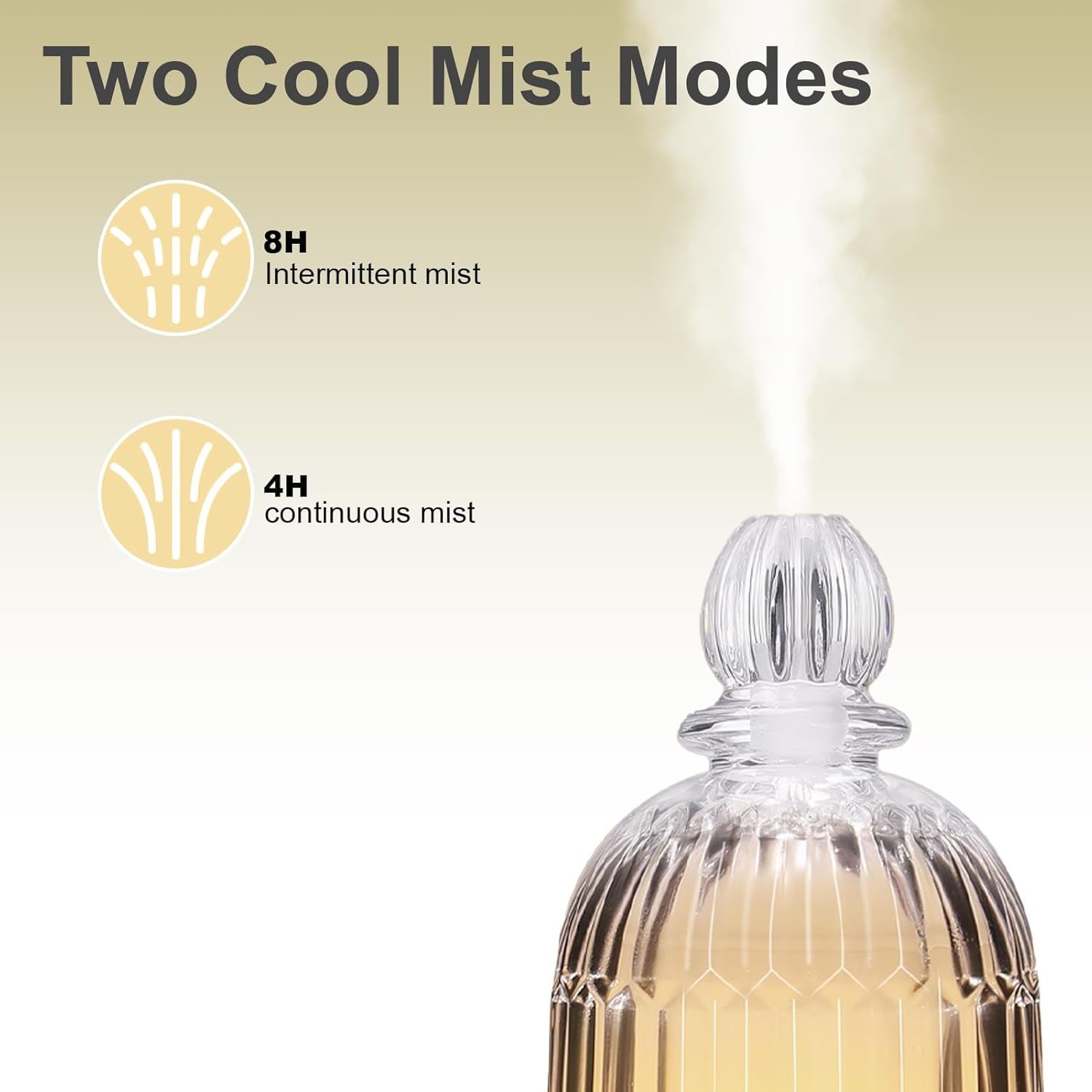 Topwell 120Ml Aroma Essential Oil Diffuser, Cool Mist Humidifier Ultrasonic Aromatherapy Diffuser with Adjustable Mist Mode, Waterless Auto Shut-Off and 7-Color LED Night Lights for Home Office Baby